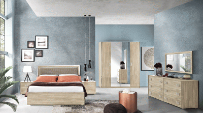 Bedroom Furniture Modern Bedrooms QS and KS Dover Beige Additional Items