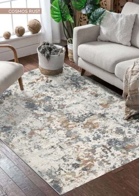 Living Room Furniture Rugs Cosmos Rust Rug