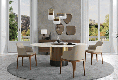 Dining Room Furniture Modern Dining Room Sets Leandro Dining Table with Sienna chairs