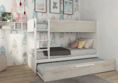 Bedroom Furniture Full Size Kids Bedrooms 4.1 Reversible Bunk bed 200cm