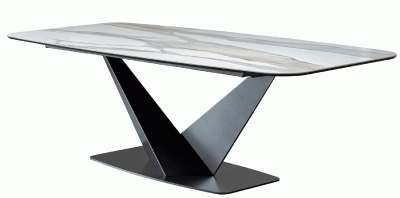 Dining Room Furniture Marble-Look Tables Elite WHITE Dining table