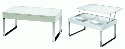 Living Room Furniture Coffee and End Tables J030 White Coffee Table