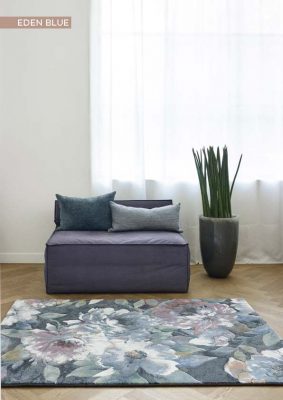 Living Room Furniture Rugs Eden Blue Rug