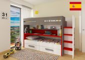 Brands Trasman Kids Bedroom, Spain Bo10 Bunk Bed