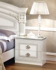 Aida White w/Silver Nightstand