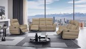 Living Room Furniture Reclining and Sliding Seats Sets 3517 Taupe w/ manual recliners Group