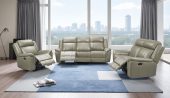 Living Room Furniture Reclining and Sliding Seats Sets 9015 Stone w/ manual recliner