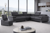 2119 Sectional with Extra chair- Dark Grey