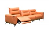 Living Room Furniture Reclining and Sliding Seats Sets Lex Orange Sofa w/recliner