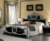 Bedroom Furniture Dressers and Chests Barocco QS Bed Black/Silver